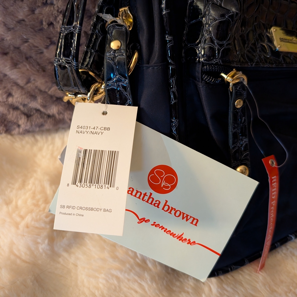 Navy Blue Shoulder Bag, Samantha Brown - Picture 4 of 6